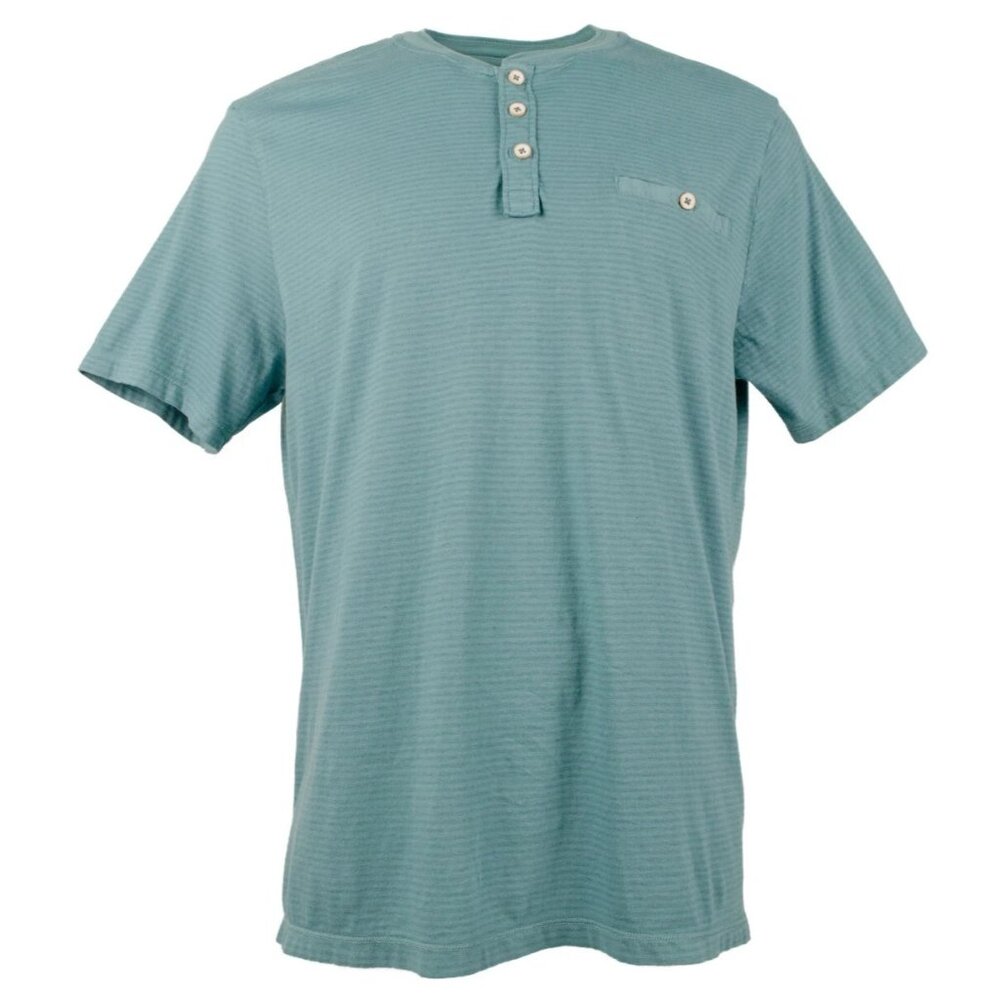 Tommy Bahama Men’s Small Blue Chaise Schooner Stripe Short Sleeve Henley Tee
